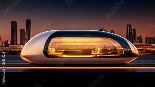 A_futuristic_autonomous_train, generated ai