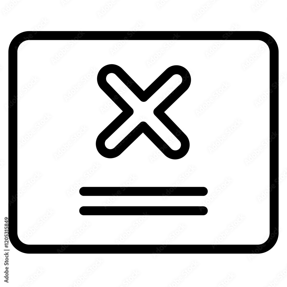 Obraz premium No Package Stack Line Icon