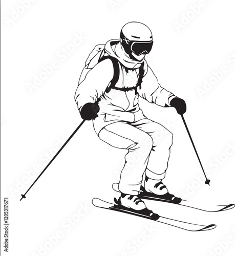 skier on a ski