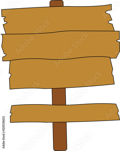 A brown finished wooden sign serves as a directional guide