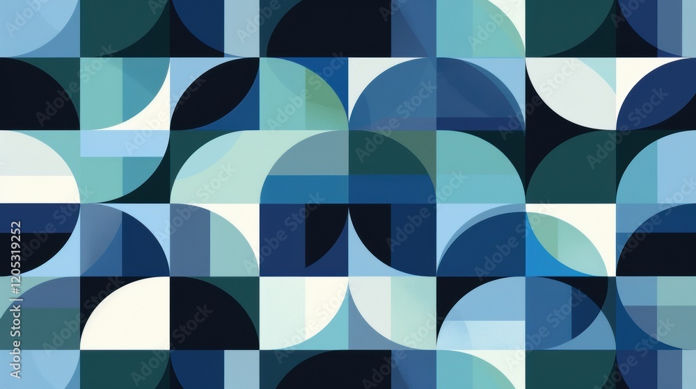 Blue and white patterned background with blue squares Blue and white patterned background with blue squares