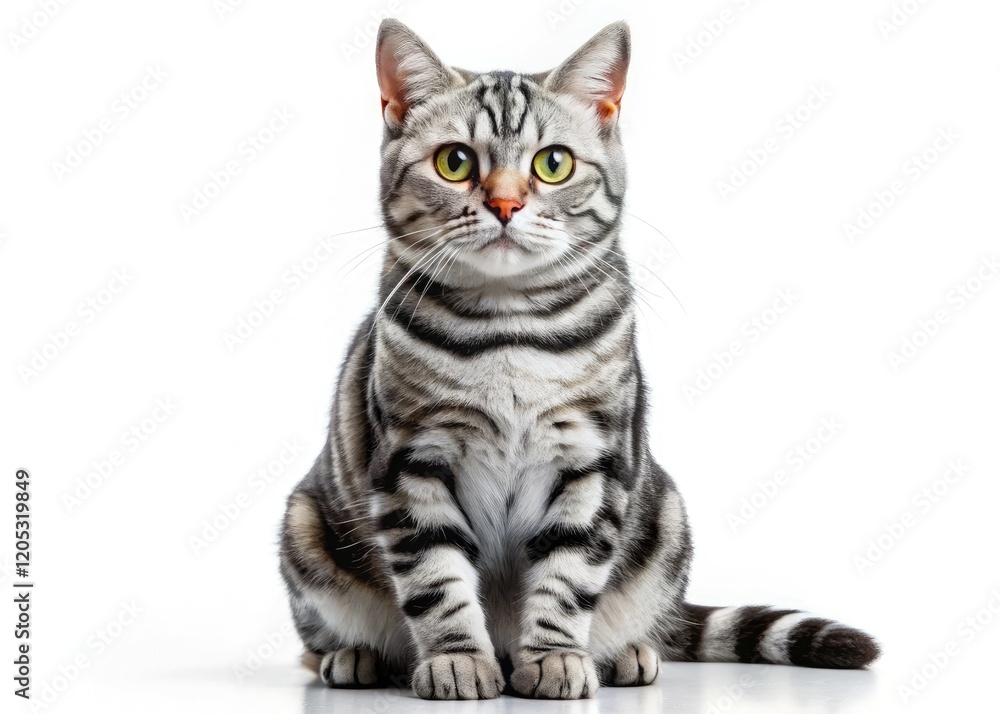 Breathtaking AI panorama: a silver tabby American Shorthair, strikingly detailed. Breathtaking AI panorama: a silver tabby American Shorthair, strikingly detailed.