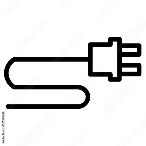 Plug Charge Electricity Line Icon