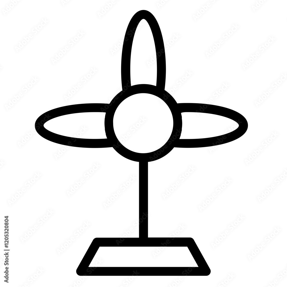 Obraz premium Windmill Energy Farm Line Icon