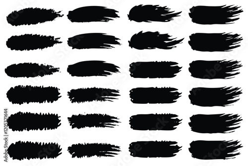 Black grunge brush stroke
