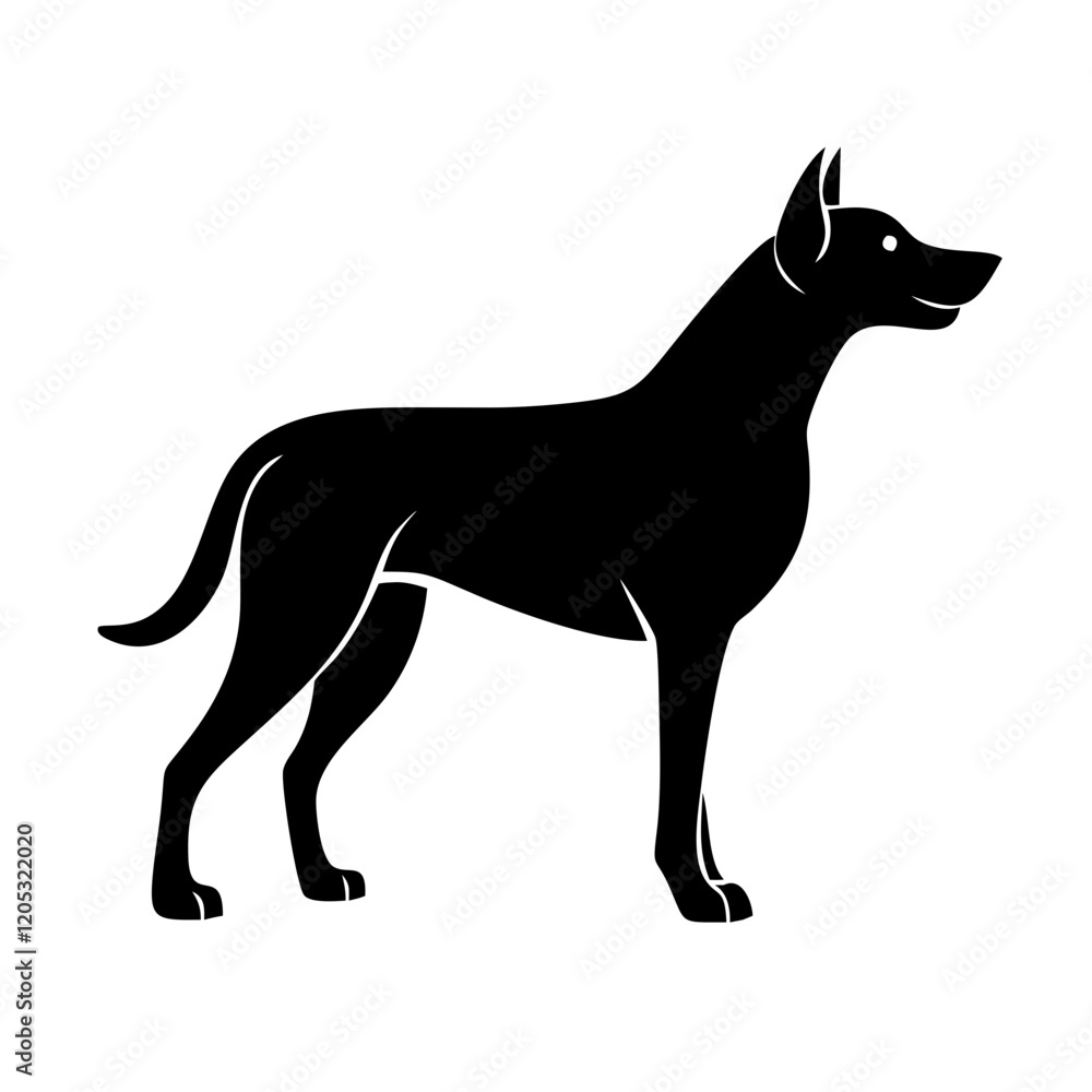 A simple and approachable standing dog icon, perfect for pet branding, animal care services, and graphic design projects. A simple and approachable standing dog icon, perfect for pet branding, animal care services, and graphic design projects.