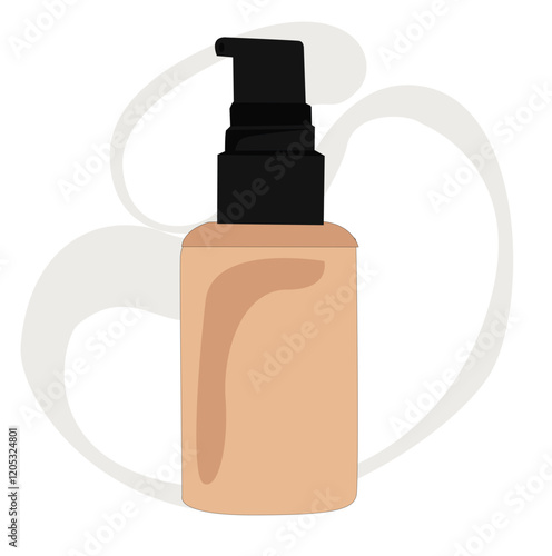 Liquid Foundation cosmetic cream bottle 