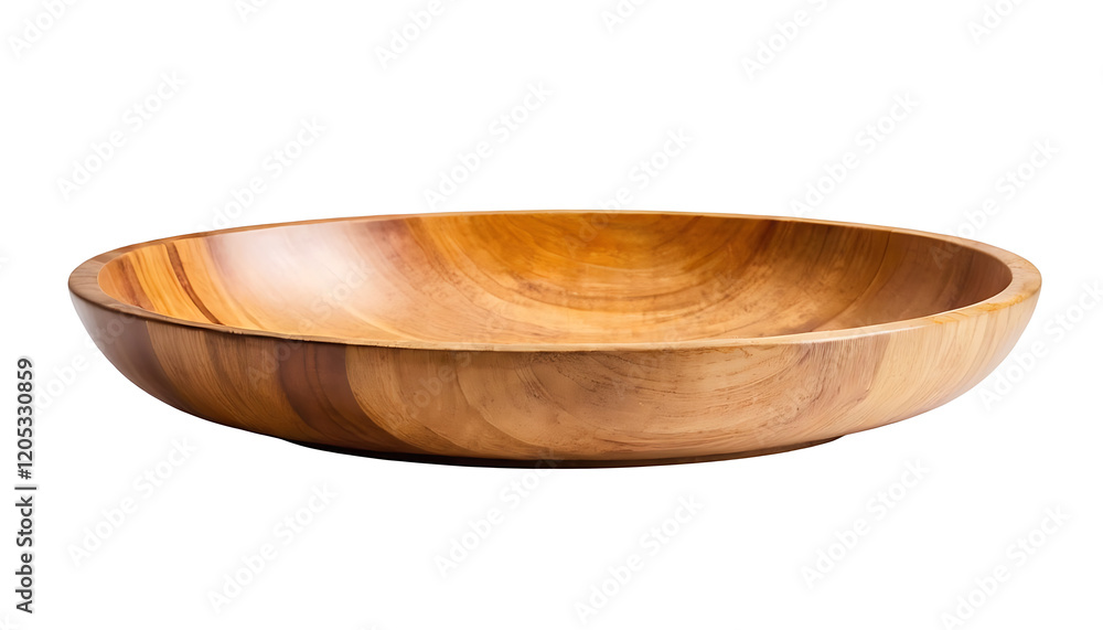 Empty wooden bowl with a natural finish, isolated on white. Suitable for food, kitchenware, or serving themes. Empty wooden bowl with a natural finish, isolated on white. Suitable for food, kitchenware, or serving themes.