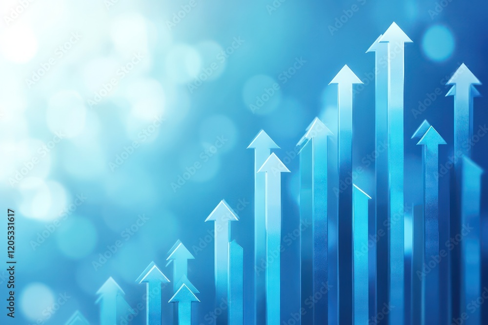 Ladder with upward arrows representing career growth, with a modern and sleek design.