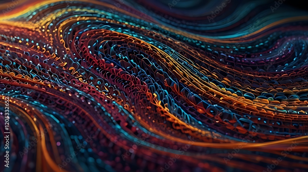 Abstract visualization of flowing lines and waves in vibrant colors, suggesting movement and energy. Abstract visualization of flowing lines and waves in vibrant colors, suggesting movement and energy.