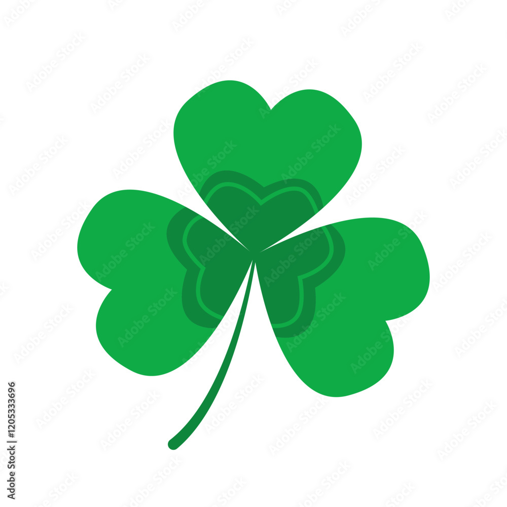 Clover leaf illustration. Vector on white background Clover leaf illustration. Vector on white background