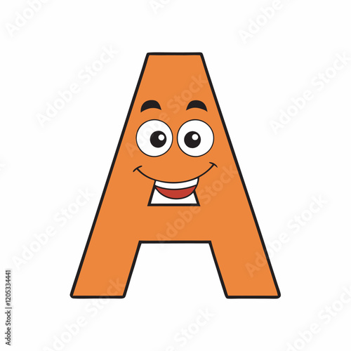 upper case letter A cartoon alphabet