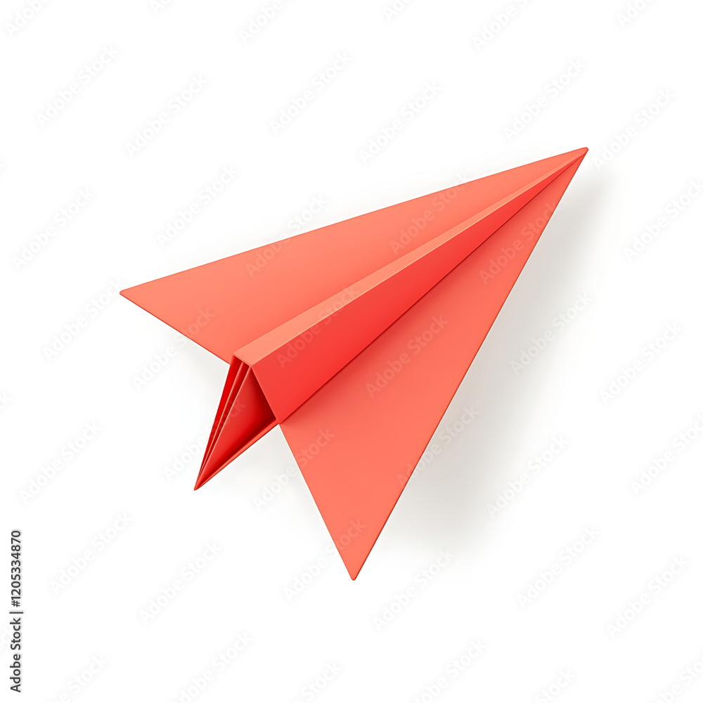 white origami paper plane deliver message symbol interface theme 3d icon render illustration isolated white origami paper plane deliver message symbol interface theme 3d icon render illustration isolated