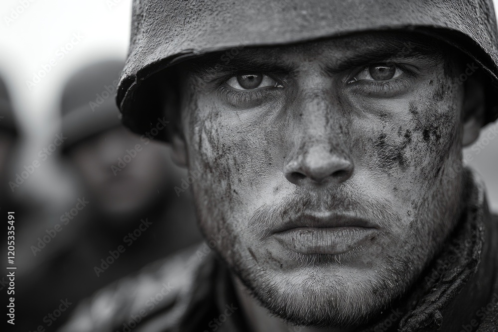 A close-up shot of a person's head and shoulders, wearing a helmet A close-up shot of a person's head and shoulders, wearing a helmet
