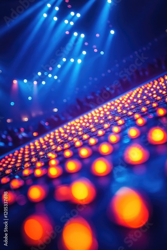 Wallpaper Mural A collection of lights on a performance stage with a dark background Torontodigital.ca