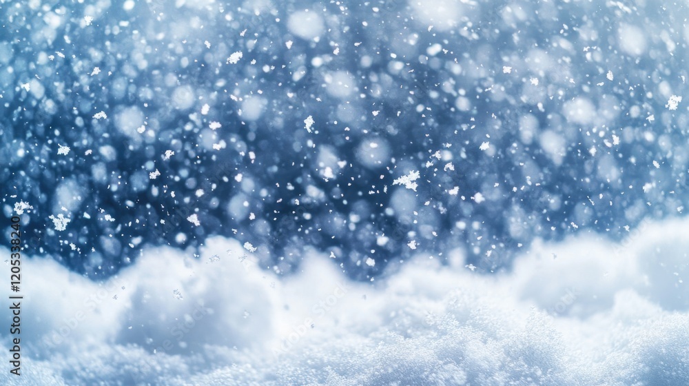 Fototapeta premium A snowy landscape with a lot of snow covering the ground