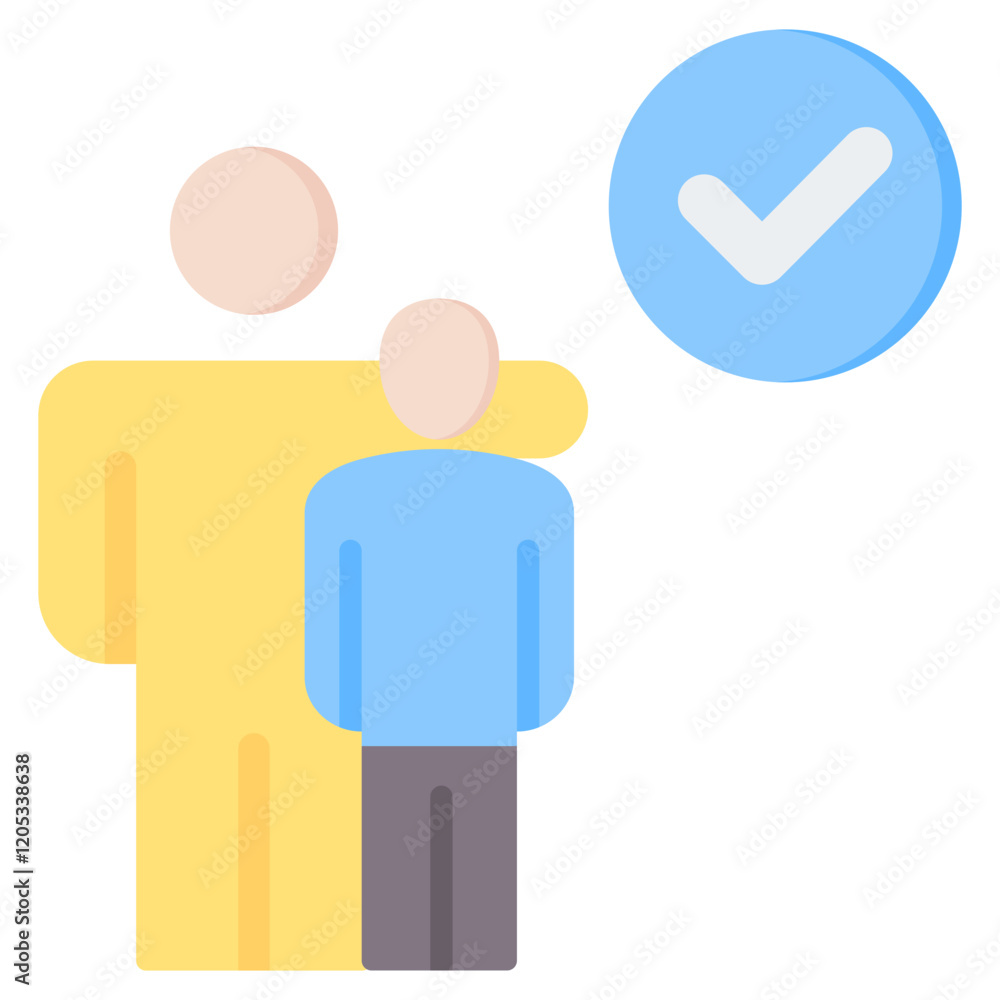 Accompany Flat Icon Accompany Flat Icon
