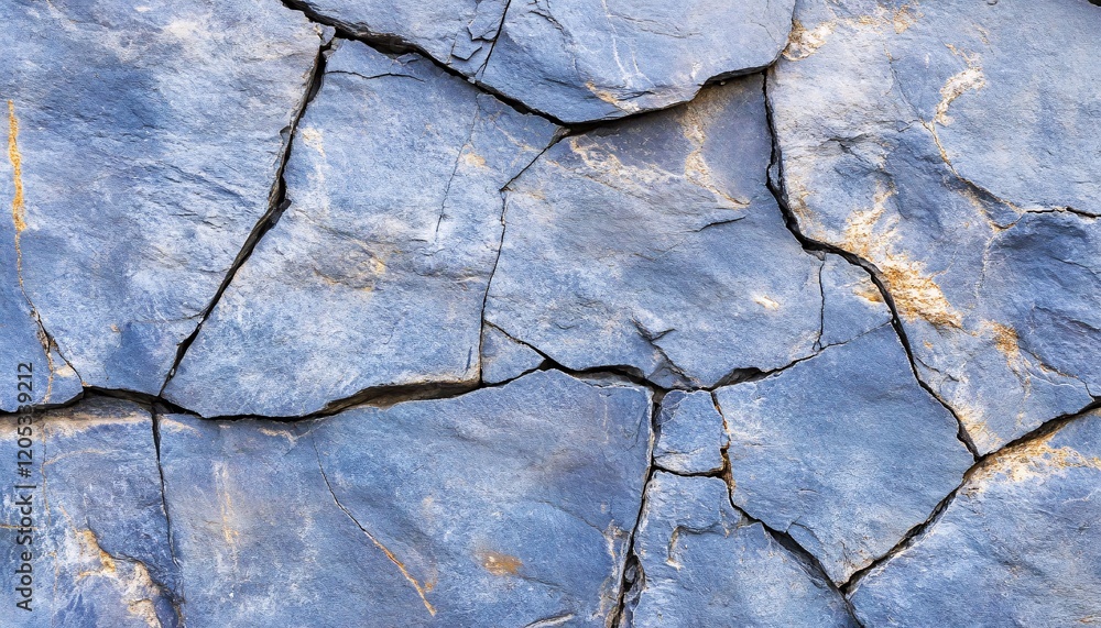 Obraz premium Close-up of Natural Bluestone Surface Showcasing Unique Cleft Patterns and Colors in Stone Texture