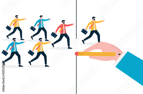 Social media illustration, business concept, web design


