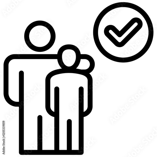 Accompany Outline Icon