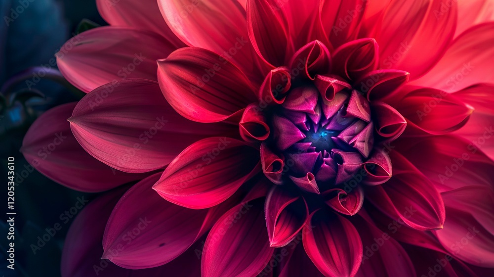 A photo of a close-up of a dahlia flower A photo of a close-up of a dahlia flower