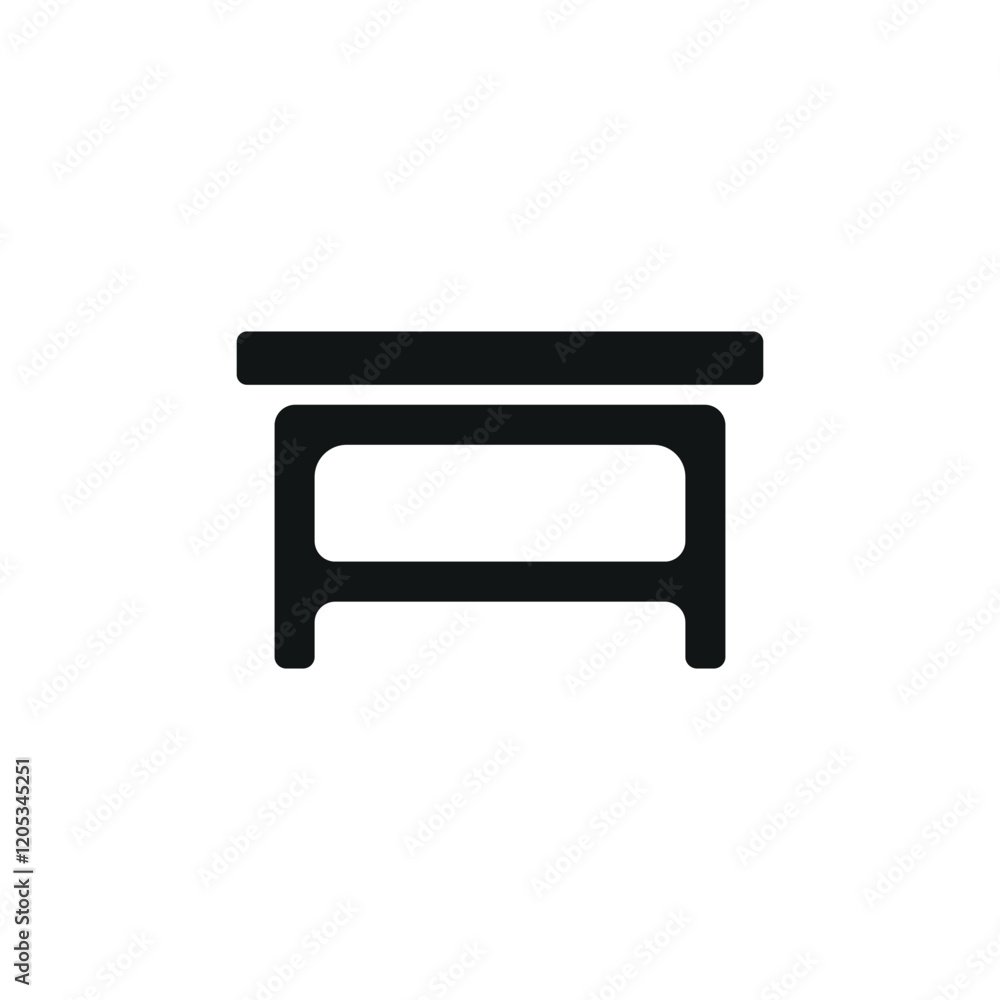 Coffee table icon represents style and functionality, perfect for home decor, interior design, and furniture-related illustrations. Coffee table icon represents style and functionality, perfect for home decor, interior design, and furniture-related illustrations.