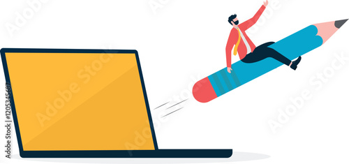 Social media illustration, business concept, web design

