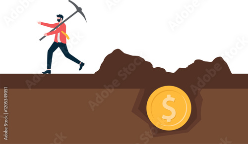 Social media illustration, business concept, web design

