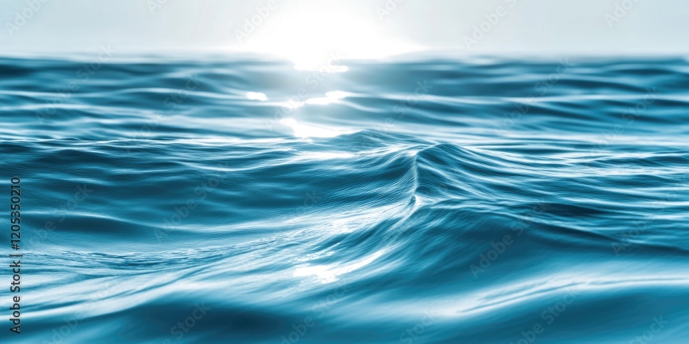 Fototapeta premium A serene scene featuring a body of water with a sunny day in the background, perfect for use in travel or nature-related projects