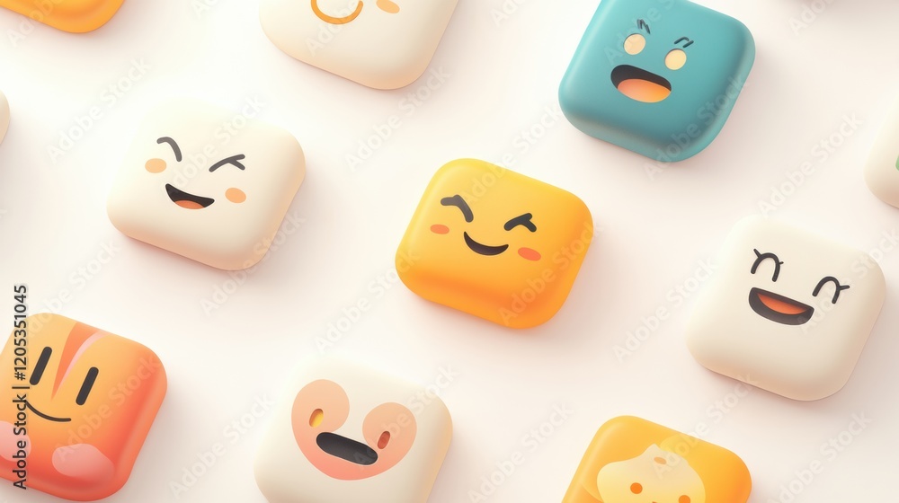 Artistic minimalist emoji for app designs, combining abstract shapes and muted tones for a sleek, modern look tailored to mobile interfaces Artistic minimalist emoji for app designs, combining abstract shapes and muted tones for a sleek, modern look tailored to mobile interfaces