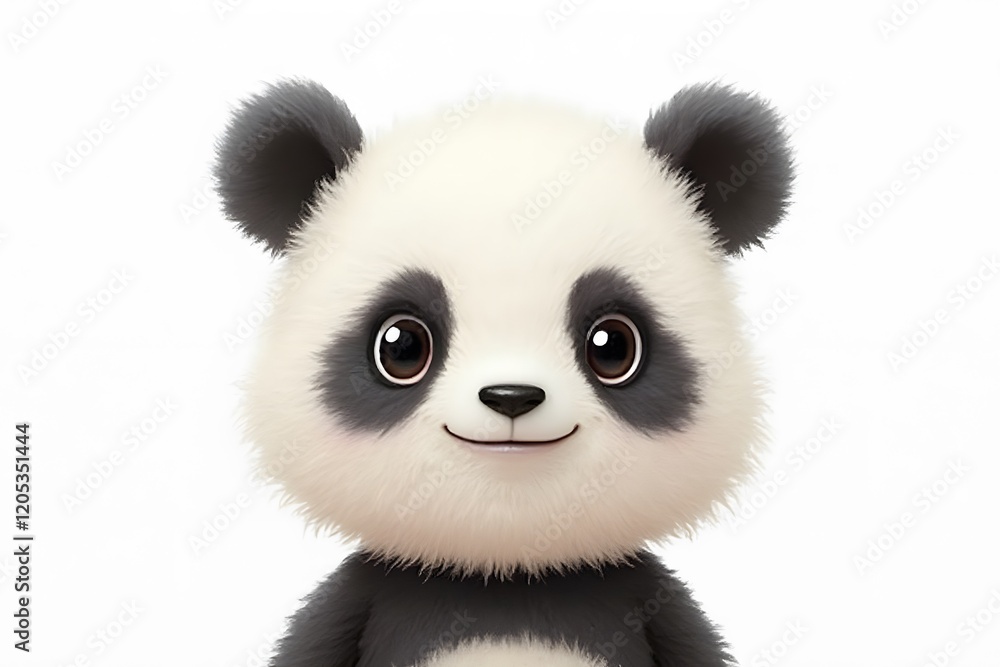 panda cup on white background panda cup on white background
