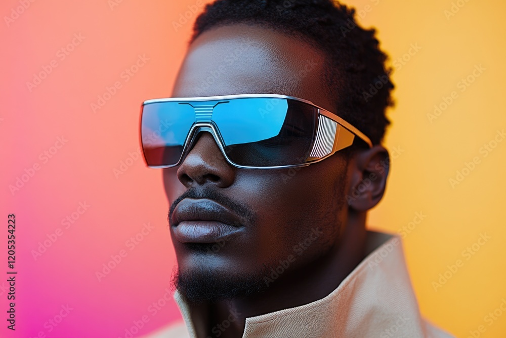 A person with sunglasses on their face, potentially hiding their identity A person with sunglasses on their face, potentially hiding their identity