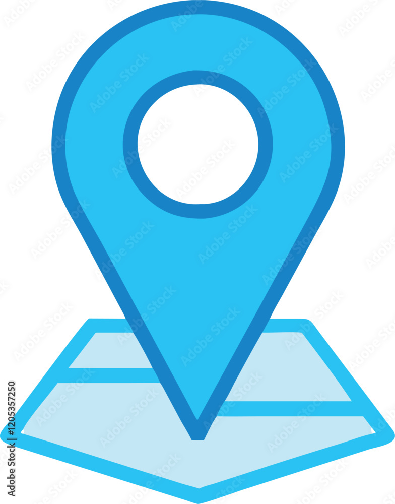 Simple Blue Map Pin Icon – High-Quality Vector File Simple Blue Map Pin Icon – High-Quality Vector File