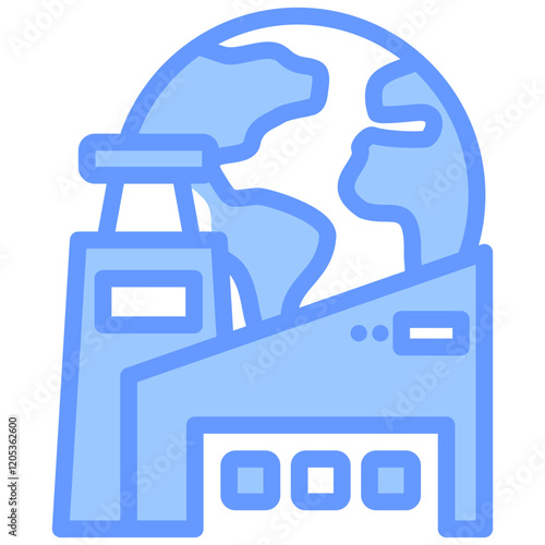 Industrialization Blue Icon