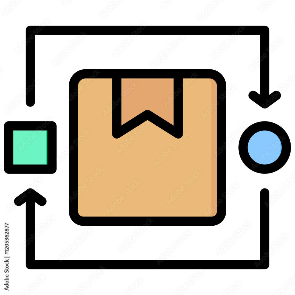 Interchangeability Outline Color Icon Interchangeability Outline Color Icon