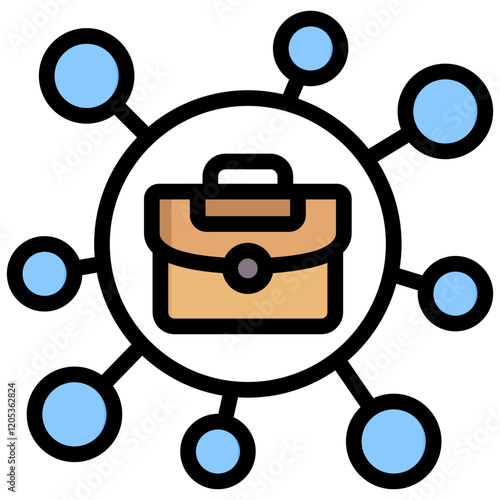 Labour Division Outline Color Icon