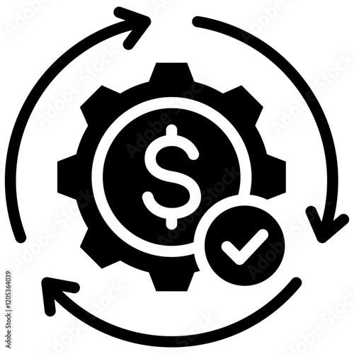 Cost Efficiency Glyph Icon