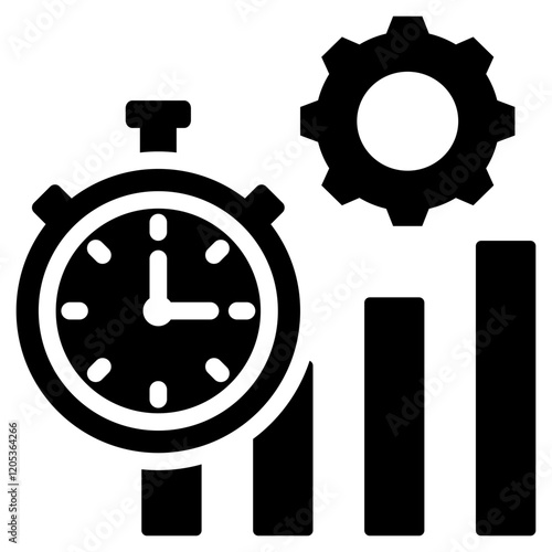 Efficiency Gain Glyph Icon