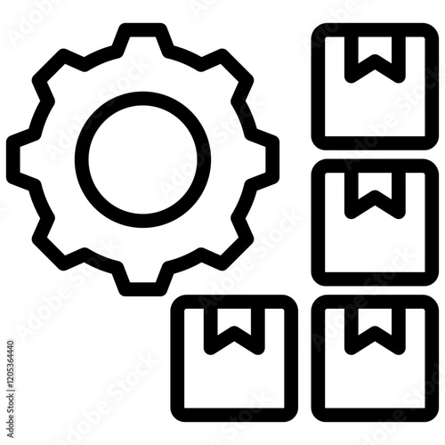 Volume Production Outline Icon