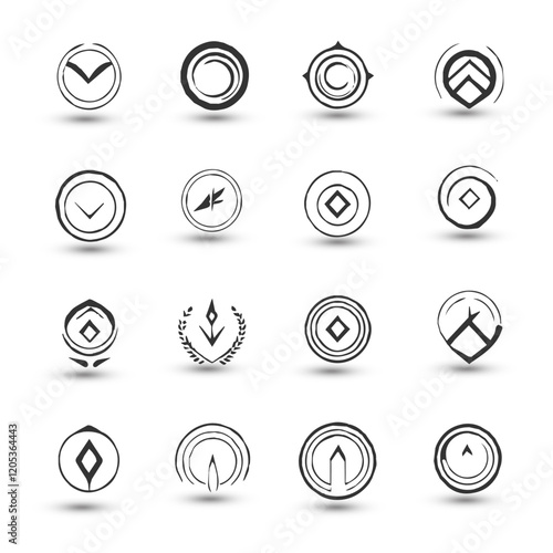 Creative logo set style symbol design elements	
