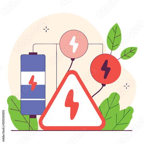 Powerful Electrical Icons: Monochrome Vector Graphics Set ohm sign watt wire plug bulb cable light  