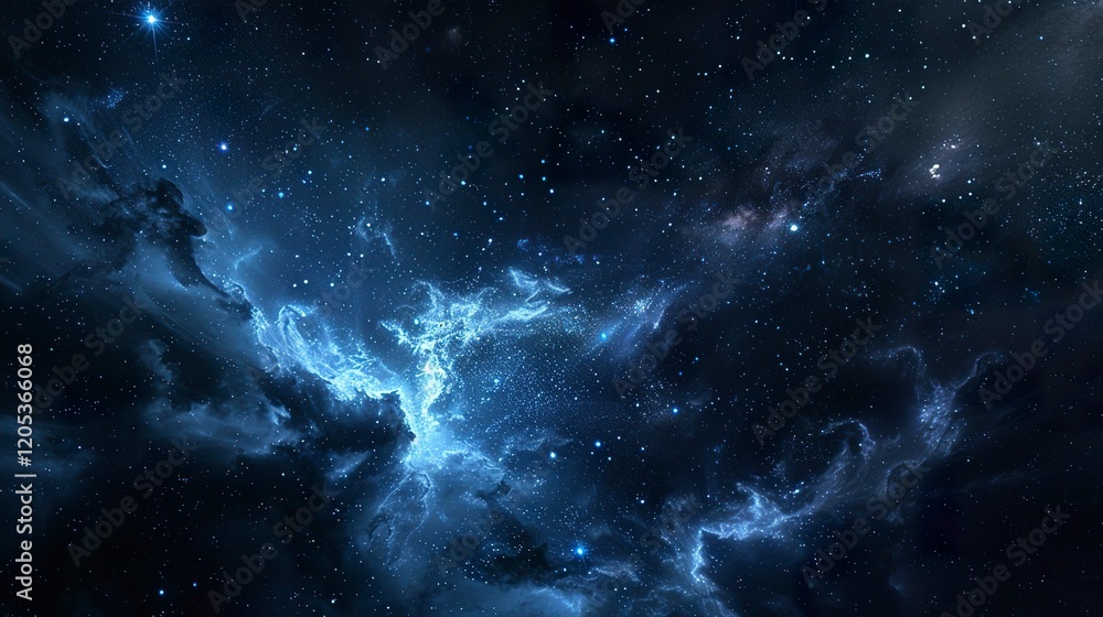 Obraz premium A photo of fireworks with a distant star cluster