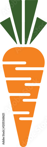 Carrot flat icon. Vegetable sign. Graph symbol for cooking web site and apps design, logo, app, UI