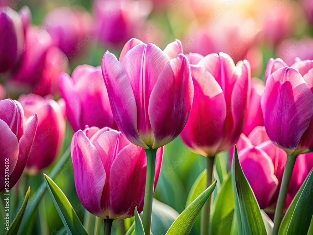 Fototapeta premium Stunning panoramic close-up of a pink tulip, isolated against a pure white backdrop.