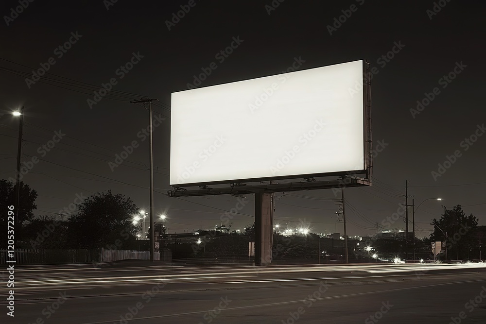 Blank billboard in Times Square at night Blank billboard in Times Square at night