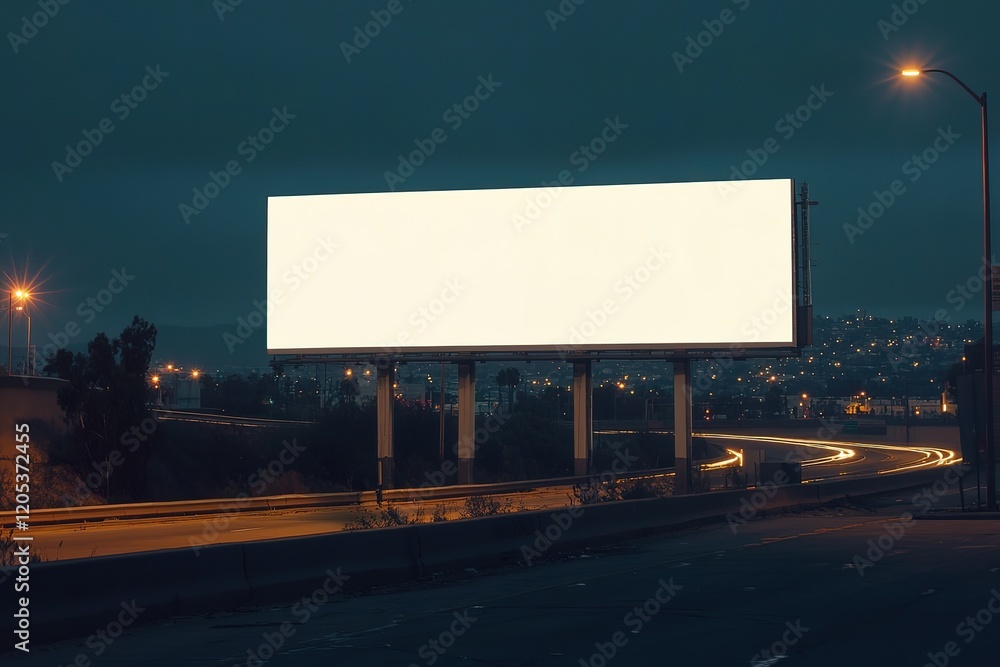 Blank billboard in Times Square at night Blank billboard in Times Square at night