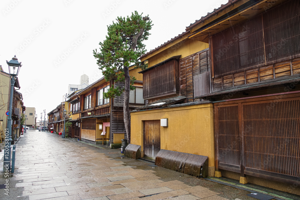 金沢三茶屋街のひとつであるにし茶屋街 金沢三茶屋街のひとつであるにし茶屋街