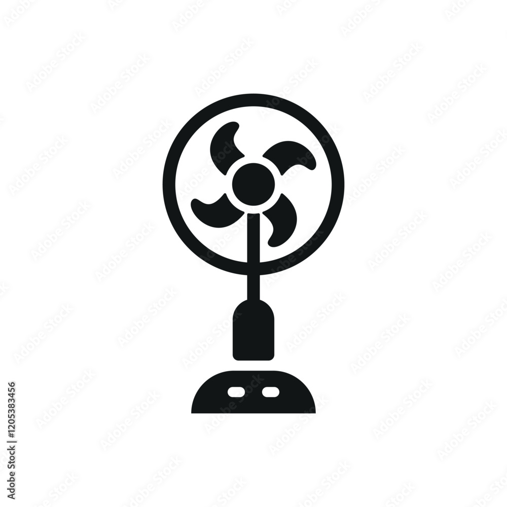 Fan icon vector design represents cooling and ventilation, perfect for home appliances, air circulation concepts, and interior design illustrations. Fan icon vector design represents cooling and ventilation, perfect for home appliances, air circulation concepts, and interior design illustrations.