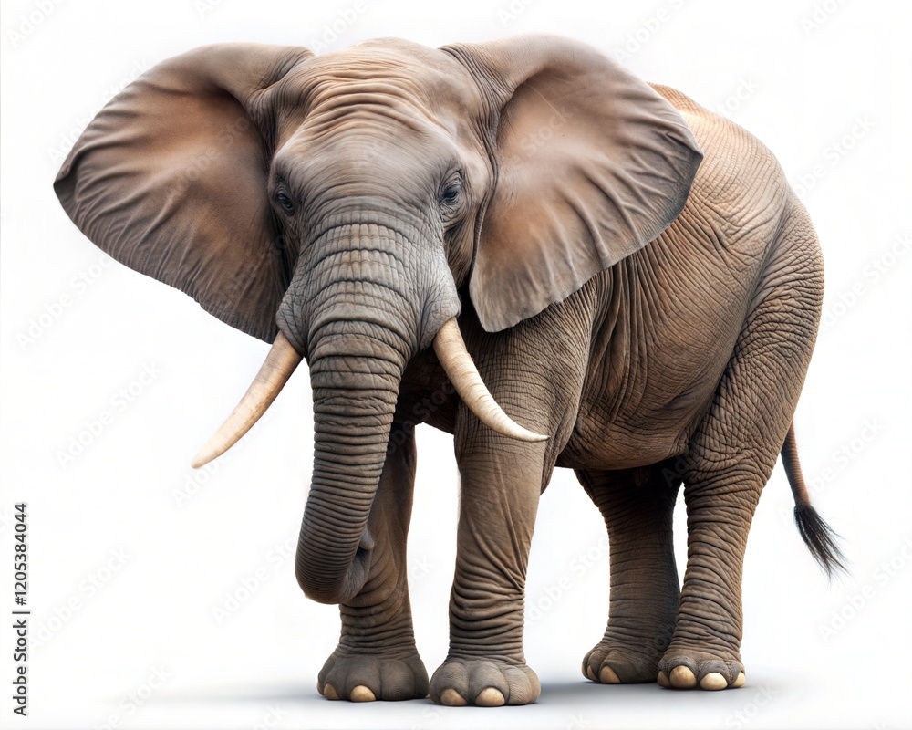 Obraz premium Elephant isolated on white.