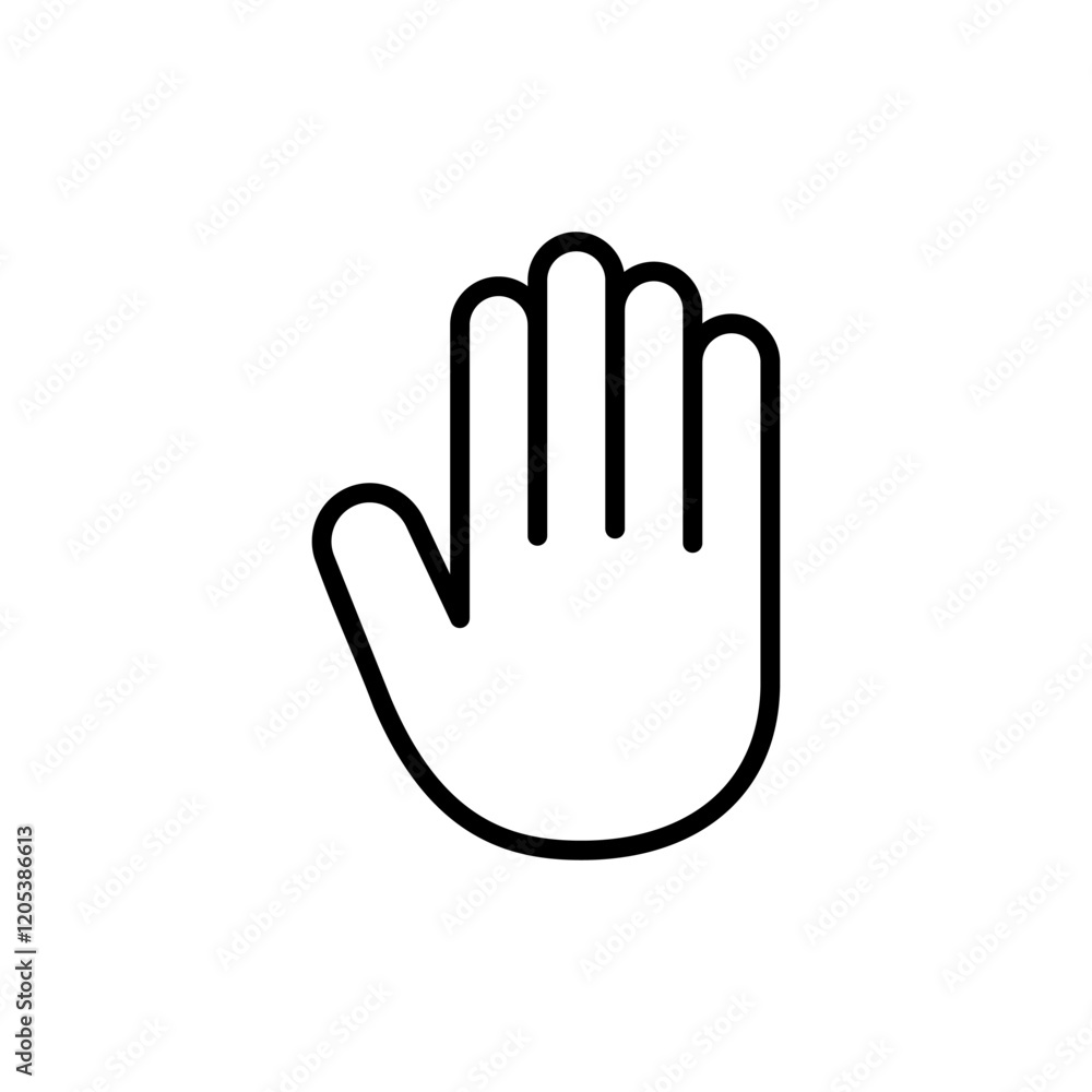 Hand icon vector. hand sign and symbol. palm Hand icon vector. hand sign and symbol. palm